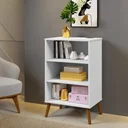 Ver imagem 2 de Sapateira Retro Luna Branca 2 Portas P/ 12 Pares -Pes de Madeira