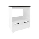 Ver imagem 1 de Balcão Armário para Fogão Cooktop 5 Bocas e Forno Elétrico Cozinha Evelyn Mobília Decor Branco