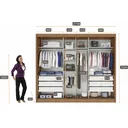 Ver imagem 4 de Guarda Roupa Casal com Espelho 3 Portas 6 Gavetas Spazzio Novo Horizonte