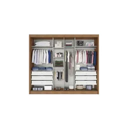 Guarda Roupa Casal com Espelho 3 Portas 6 Gavetas Spazzio Novo Horizonte - 2 Guarda Roupa Casal com Espelho 3 Portas 6 Gavetas Spazzio Novo Horizonte - 2