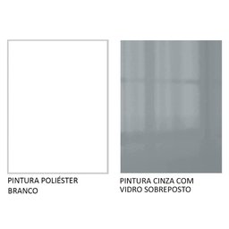 Armário de Cozinha Completa 270cm Branco Cinza Lux Madesa 01 - 11