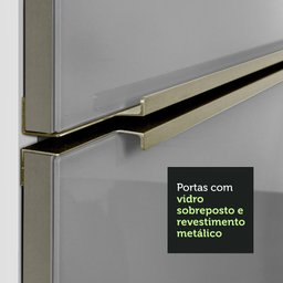 Armário de Cozinha Completa 270cm Branco Cinza Lux Madesa 01 - 7