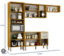 Ver imagem 2 de Cozinha Modular Malta 11 Portas 2 Gavetas - CHF Móveis:Cinamomo/Off White