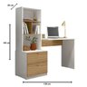 Escrivaninha Home Office com Prateleira Pérola Mobili Nature Branco - 4
