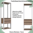 Ver imagem 3 de Guarda Roupa Closet 02 Gavetas 183x60cm Branco Montana Proddy