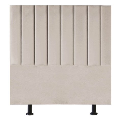 Cabeceira Estofada Cama Box Solteiro 90 Cm Maisa Linho:bege