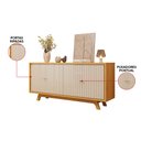Ver imagem 4 de Buffet Aparador 180cm 4 Portas Ripado Monalisa D04 - D'Rossi