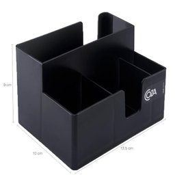 Kit 20 Porta Sachês Guardanapo Açúcar Organizadores Bancada Preto - 5