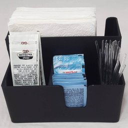 Kit 20 Porta Sachês Guardanapo Açúcar Organizadores Bancada Preto - 8