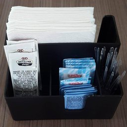 Kit 20 Porta Sachês Guardanapo Açúcar Organizadores Bancada Preto - 4