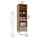 Ver imagem 3 de Paneleiro 2 Portas e 2 Gavetas com Nicho Micro-Ondas 70cm Vitra Luciane Móveis
