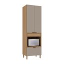 Ver imagem 2 de Paneleiro 2 Portas e 2 Gavetas com Nicho Micro-Ondas 70cm Vitra Luciane Móveis