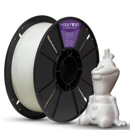 Filamento para Impressora 3d - Pla Branco Velvet - 1kg - 1,75mm - Voolt3d - 1