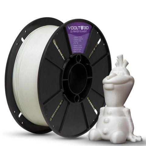 Filamento para Impressora 3D - Pla Branco Velvet - 1kg - 1,75mm - VOOLT3D