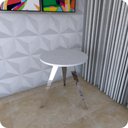 Ver imagem 3 de Mesinha Lateral De Canto Para Sala e Quarto Redonda C.B