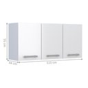 Ver imagem 2 de Armário Aéreo com 3 Porta Araci Branco