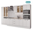 Ver imagem 7 de Cozinha Completa Milla Maya Pure 17 Portas 3 Gavetas MDF 380cm Branco Móveis Carraro