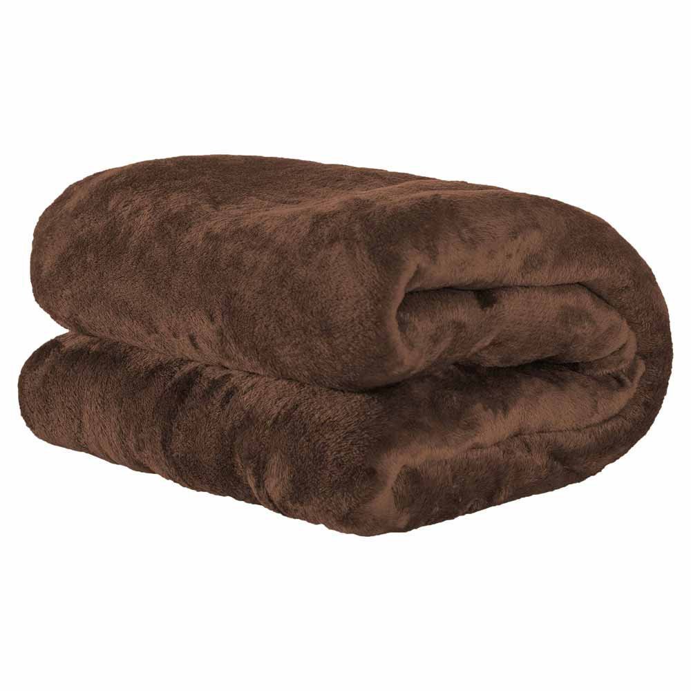 Cobertor Manta Soft Queen 2,20 M X 2,40 M Anti Alérgica Marrom - 1