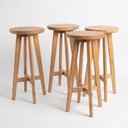 Ver imagem 1 de Kit 10 Banquetas Altas 70cm em Madeira para Cozinha e Área Gourmet – Atacado – Arveni