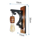 Ver imagem 5 de Kit Luminárias Madeira Maciça 1 Pendente Roda de Carroça 1 Arandela Colonial - Mogno + Lâmpadas