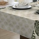 Ver imagem 5 de Toalha De Mesa Linhão 4 Lugares Quadrada Folhas Verde