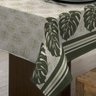 Toalha De Mesa Linhão 4 Lugares Quadrada Folhas Verde - 3