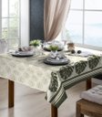 Ver imagem 2 de Toalha De Mesa Linhão 4 Lugares Quadrada Folhas Verde