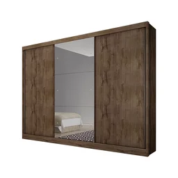 Guarda Roupa Casal com Espelho 3 Portas 8 Gavetas Spazzio Novo Horizonte - 3