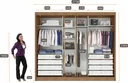 Ver imagem 4 de Guarda Roupa Casal com Espelho 3 Portas 8 Gavetas Spazzio Novo Horizonte