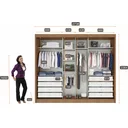 Ver imagem 4 de Guarda Roupa Casal com Espelho 3 Portas 8 Gavetas Spazzio Novo Horizonte