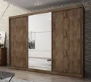 Ver imagem 1 de Guarda Roupa Casal com Espelho 3 Portas 8 Gavetas Spazzio Novo Horizonte