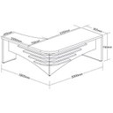 Ver imagem 3 de Conjunto Escritório Completo Kit 5 Peças com Mesa Diretor, Gaveteiro, Armário Alto Marrom/Carvalho/Branco Artany