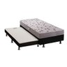 Cama Box C/auxiliar Solteiro: Colchão Anatômico Herval D28/ag65 Black + Base Black(88x188) - 1
