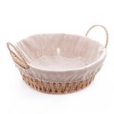 Ver imagem 1 de Cesta Corda Trançada com Alça Redonda com Forro de Tecido 24x12cm