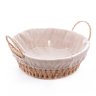 Cesta Corda Trançada com Alça Redonda com Forro de Tecido 24x12cm - 1