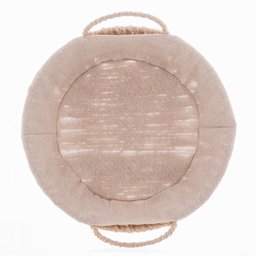 Cesta Corda Trançada com Alça Redonda com Forro de Tecido 24x12cm - 4