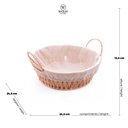 Ver imagem 5 de Cesta Corda Trançada com Alça Redonda com Forro de Tecido 24x12cm