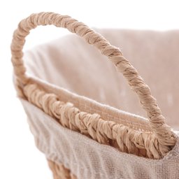 Cesta Corda Trançada com Alça Redonda com Forro de Tecido 24x12cm - 3