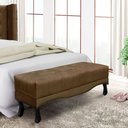 Ver imagem 2 de Calçadeira Recamier Queen 1,60m Vicenza Suede - Pallazio - Caramelo