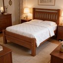 Ver imagem 1 de Cama Casal Queen Madeira Maciça 160cm Escócia B07 Avelã - Lyam Decor