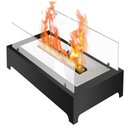 Ver imagem 1 de Lareira Ecológica Completa Aquecedor Armação de Metal Com Vidro Temperado Manta Térmica