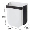 Ver imagem 3 de Lixeira Cozinha Portátil Lixo 5l Dobrável Fixa Porta Armário