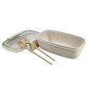 Ver imagem 3 de Conjunto Pote Marmita Ecológica 650 Ml com Copo C- Tampa 300 Ml Bege