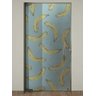 Adesivo Para Porta Jateado Impresso Azul Bananas- 73X210Cm - 3