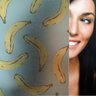 Adesivo Para Porta Jateado Impresso Azul Bananas- 73X210Cm - 1