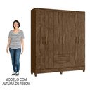 Ver imagem 5 de Guarda Roupa Casal 6 Portas 2 Gavetas 153cm Paraná M07 Castanho Wood - Mpozenato
