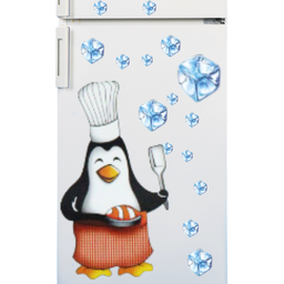 Mega Adesivo 3d Decorativo Pinguim Master Chefe Holográfico:chefe Peixe - 9