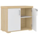 Ver imagem 3 de Armário Balcão Multiuso Para Escritório 2 Portas Atria Executiva A02 Carvalho Branco - Lyam Decor