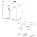 Ver imagem 5 de Armário Balcão Multiuso Para Escritório 2 Portas Atria Executiva A02 Carvalho Branco - Lyam Decor