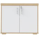 Ver imagem 6 de Armário Balcão Multiuso Para Escritório 2 Portas Atria Executiva A02 Carvalho Branco - Lyam Decor